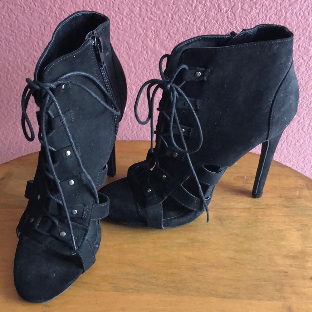 Wild Diva Lace Up Heels